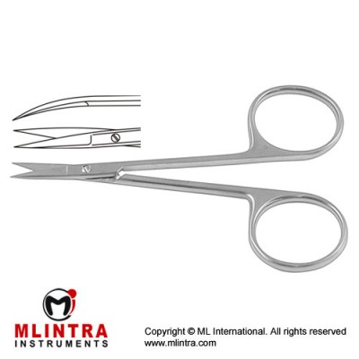 Very Delicate Operating Scissor Curved Stainless Steel, 9 cm - 3 1/2"